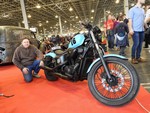 The Blue Sixteen Bobber with his builder
